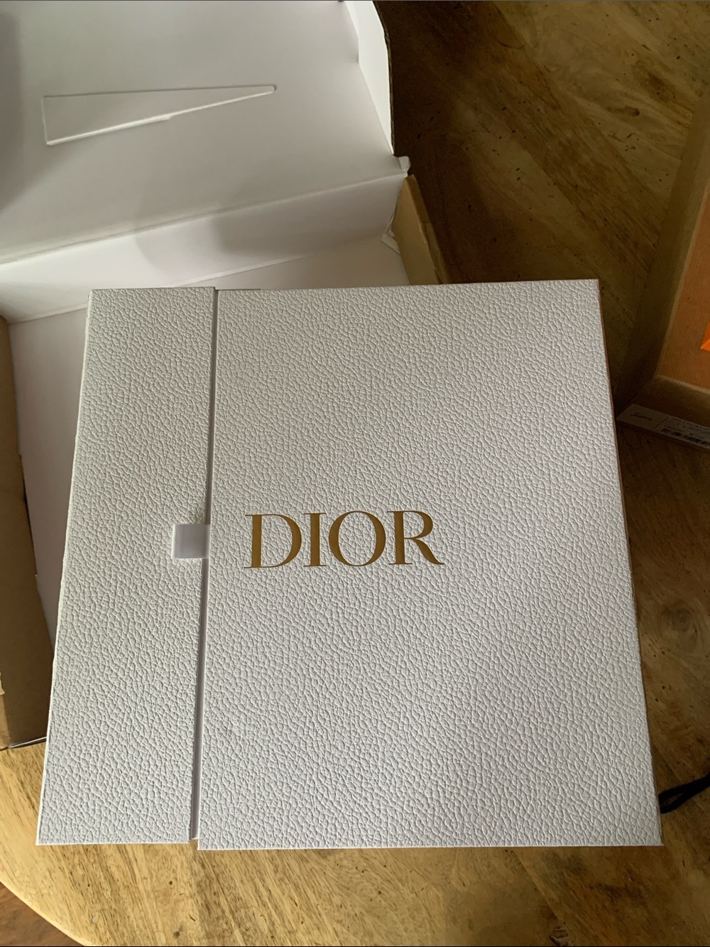 DIOR White Gift Box with Gold Logo -